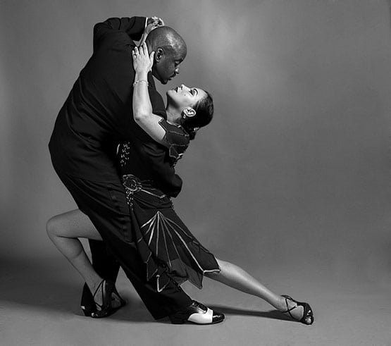 black and white photos of people. Tango in Black and White