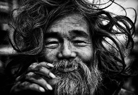 Old Man Black and White