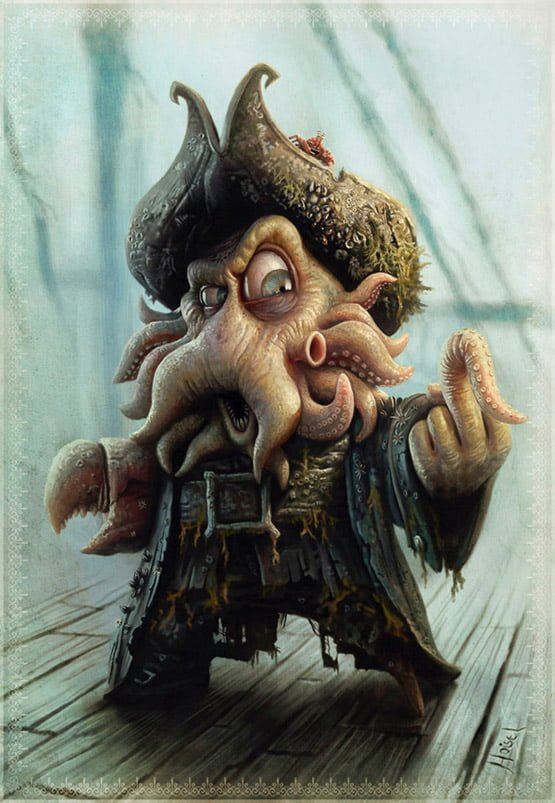 Davy Jones Character Illustration, Tiago Hoisel