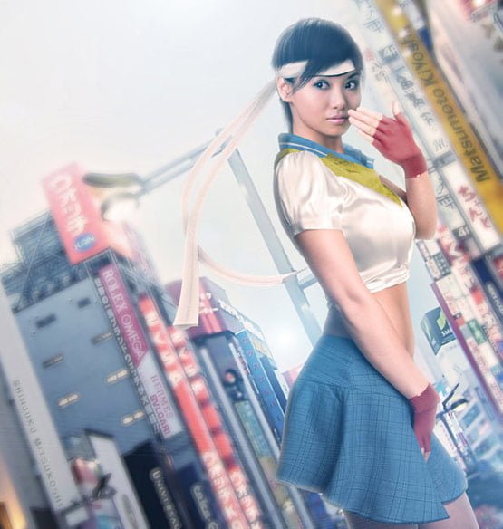 06 Sakura Street Fighter Art in 24 Hyper Realistic Examples of Street Fighter Characters Art