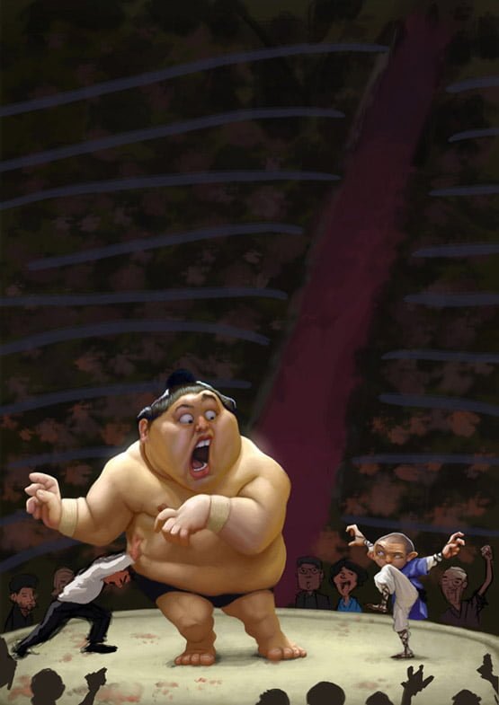 Sumo Character Illustration, Tiago Hoisel