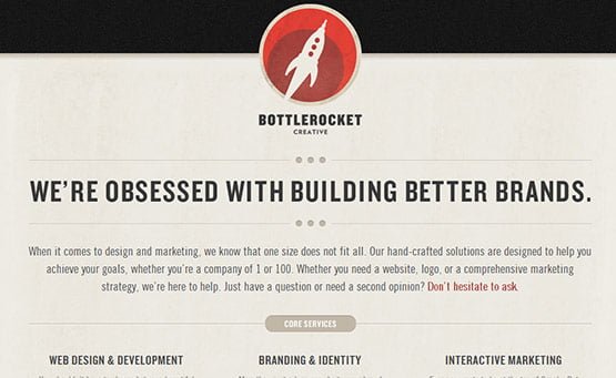 Bottle Rocket, Latest Trend of Logos in Web Design