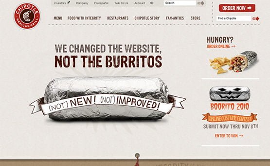 Chipotle, Latest Trend of Logos in Web Design