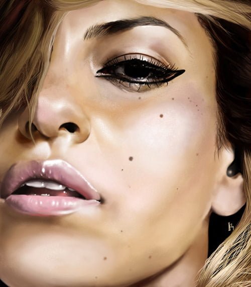 10 Eva Mendez in 10 Digital Painting Portraits That Look Like Photographs