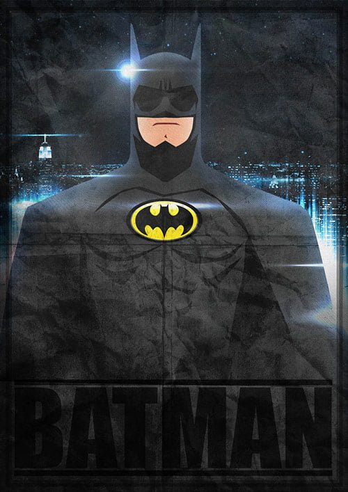 Batman in DC Comic Most Famous Characters Posters