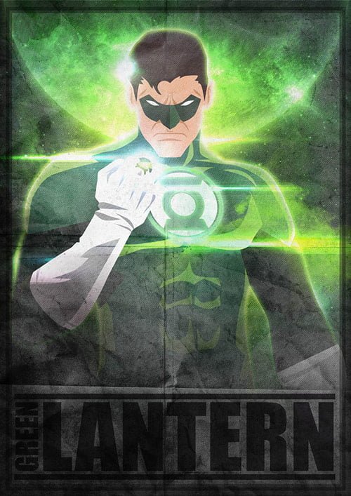 Green Lantern in DC Comic Most Famous Characters Posters
