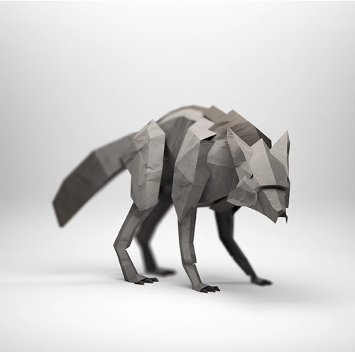 3d origami illustrations of animals