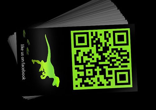 09 designosaur business card back in 25 Examples of Business Card Designs with QR Code