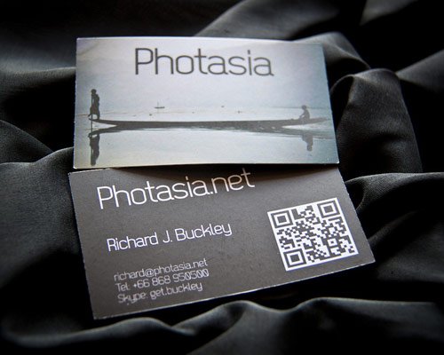 11 photasia business card design in 25 Examples of Business Card Designs with QR Code