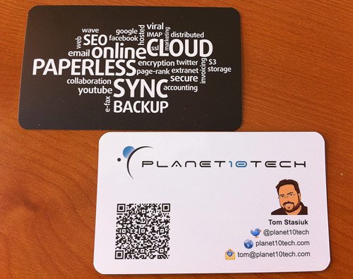 Planet10Tech Business Card with QR Code