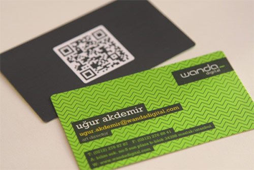25 business card for wanda digital in 25 Examples of Business Card Designs with QR Code