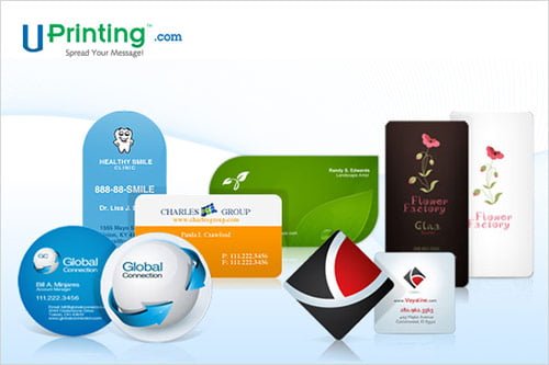 business card printing business card printing in 500 Die Cut Business Cards Giveaway from UPrinting