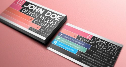 08 creative business card in 20+ Free Photoshop Business Card Templates