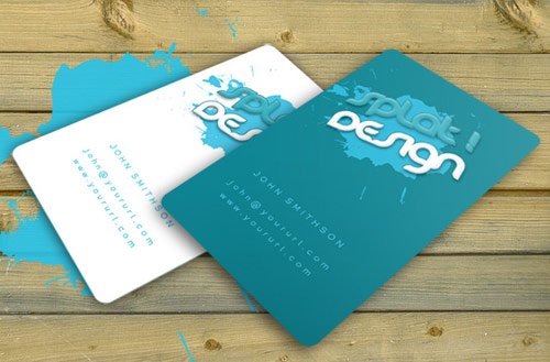 15 splat business card psd in 20+ Free Photoshop Business Card Templates