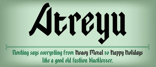 21 atreyu free font in 35 Totally New Free Fonts for your Designs