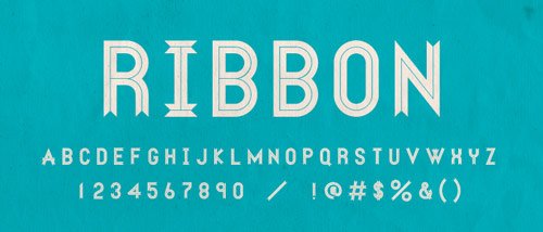 31 ribbon free font in 35 Totally New Free Fonts for your Designs