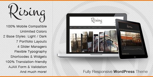 Rising - Fully Responsive WordPress Theme - Top 40 Responsive WordPress Themes from ThemeForest