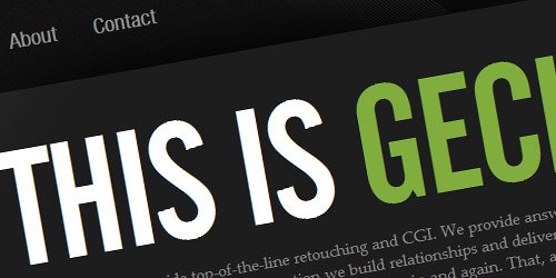 Gecko Imaging - well design websites with big typography
