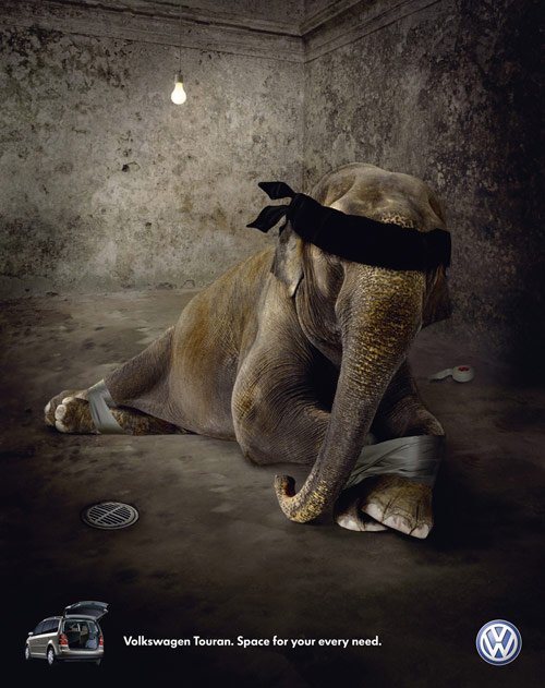 Volkswagen Touran: Kidnapped - controversial print ads