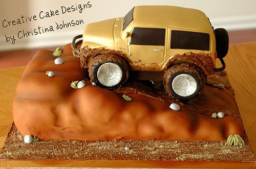 33 jeep wrangler grooms cake in 40 Creative Cake Designs Which Will Make You Look Twice