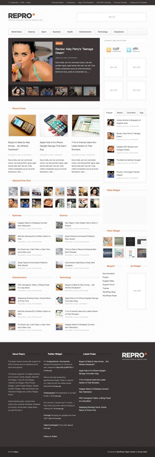 Repro - Premium WordPress News / Magazine Theme - great magazine wordpress themes