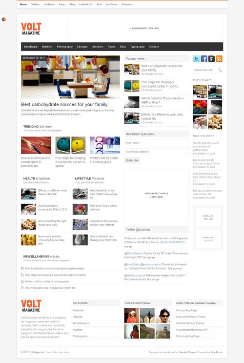 Volt - Magazine / Editorial WordPress Theme - great magazine wordpress themes