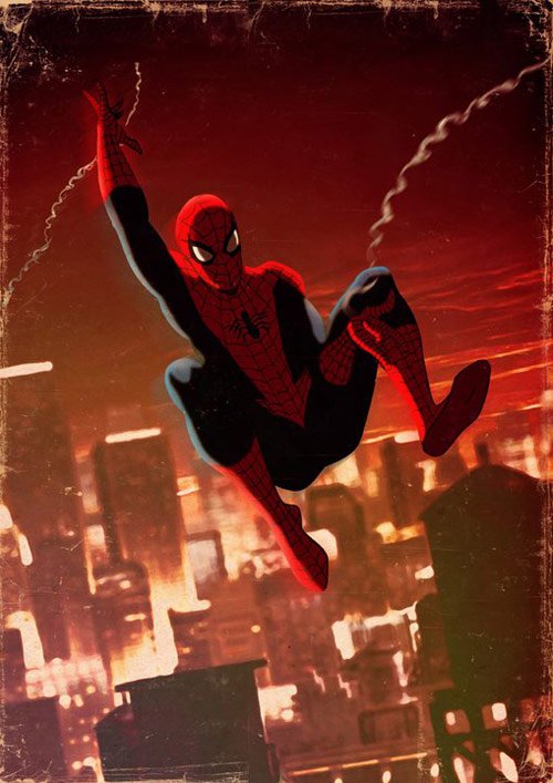 Spiderman - Retro Superhero Art