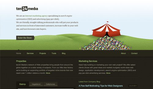 Cool Landscape Backgrounds in Website Design