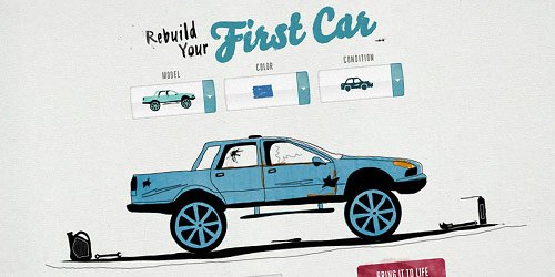 subarufirstcarstory in 30 Creative Flash Websites for Inspiration