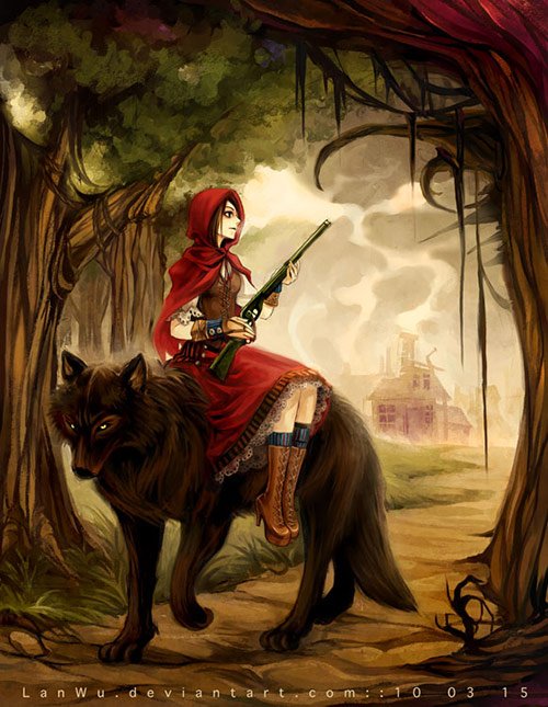 red riding hood artworks