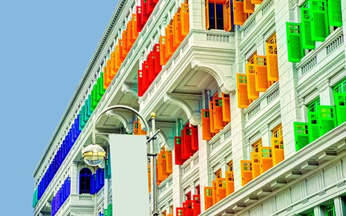 40 colourful shutters mita building singapore in 40 Beautiful Pictures of Singapore