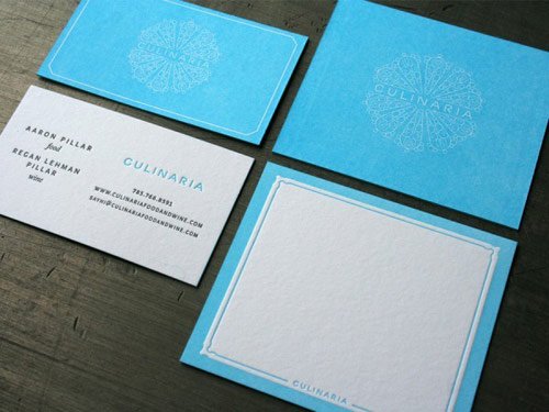 Culinaria business and place card