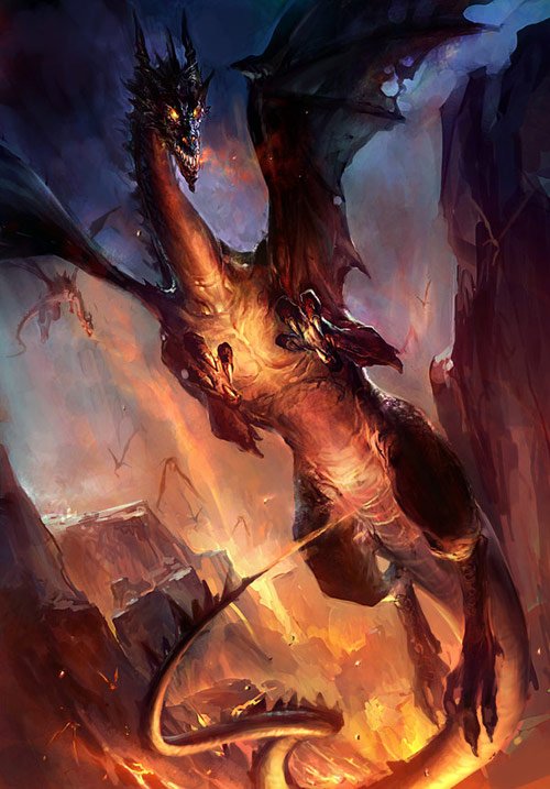 Inspiring Digital Illustrations Of Dragons