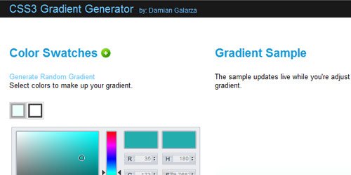 css3 gradient generator