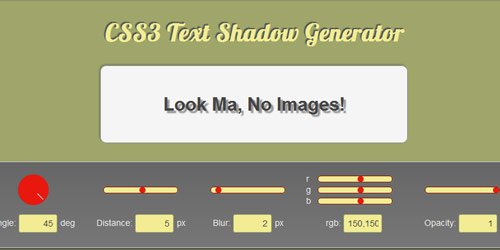 css3 text shadow generator