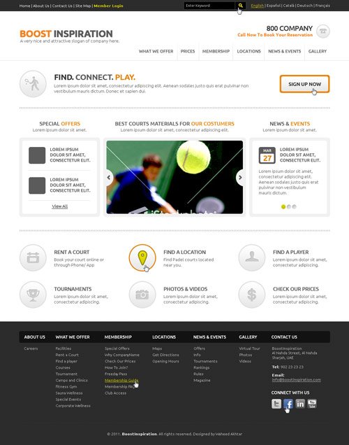 webtemplatepsd1 in 20 Free Website Design Templates