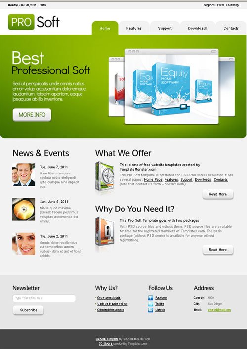 webtemplatepsd17 in 20 Free Website Design Templates