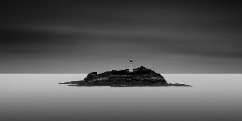 Godrevy Lighthouse in Black and White Photography