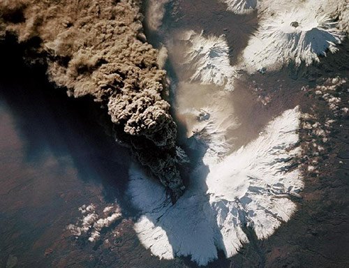 Aerial of Volcano