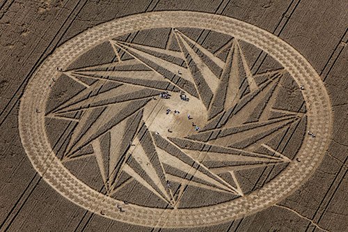 Visitors in the Crop Circle at Andechs