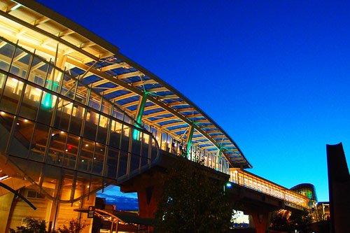 Canada Line - YVR in Blue Hour