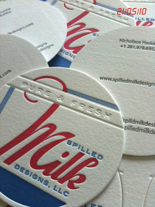 Circle Letterpress Business Card