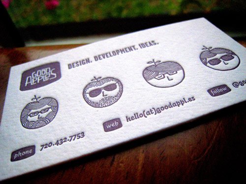 Good Apples | Letterpress Business Card