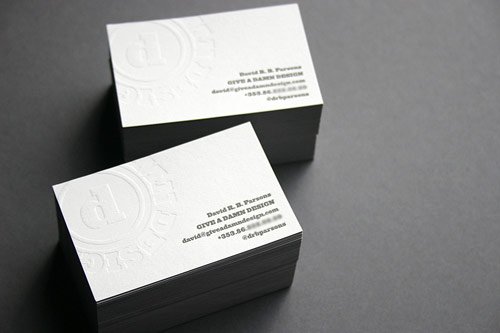 Duplex Letterpress Business Cards