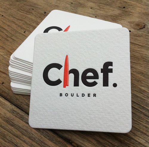 Letterpress Business Card: Chef Boulder