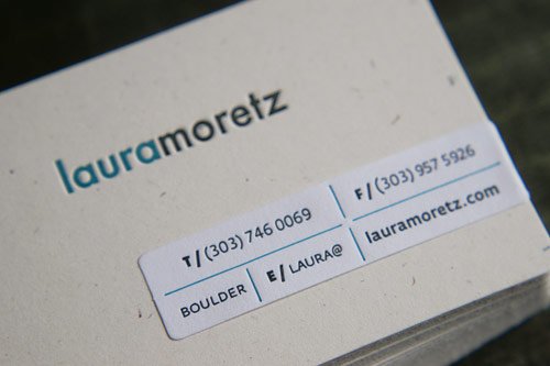 Letterpress Business Card: Moretz