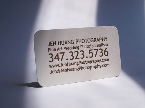 Letterpress Business Card for Jen Huang