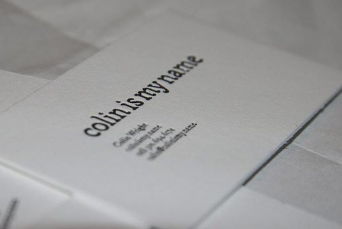 Custom Letterpress Business Cards