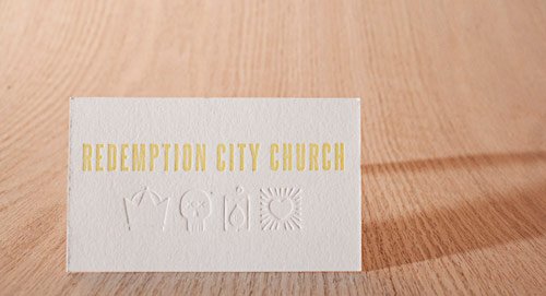 Redemption City Letterpress Business Cards