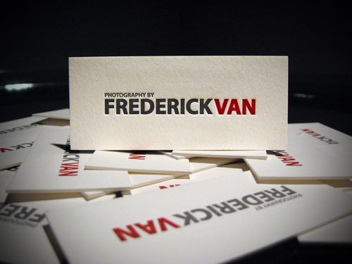 Frederick Van Letterpress Business Cards